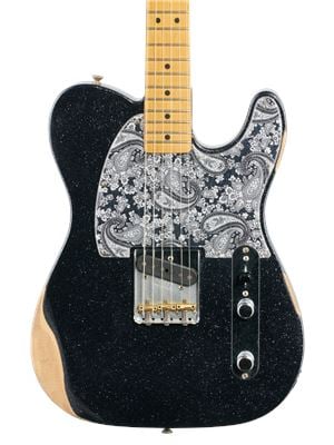 Fender Brad Paisley Esquire Guitar Maple Neck Black Sparkle with Gig Bag